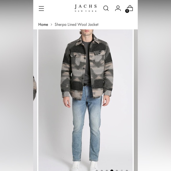 NWT Jachs New York Wool Blend Sherpa Lined Jacket Size S - Picture 2 of 15